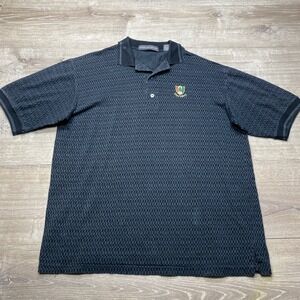 Carnoustie Polo Shirt Pine Valley Golf M Black Grey Check Mercerized‎ Cotton #1